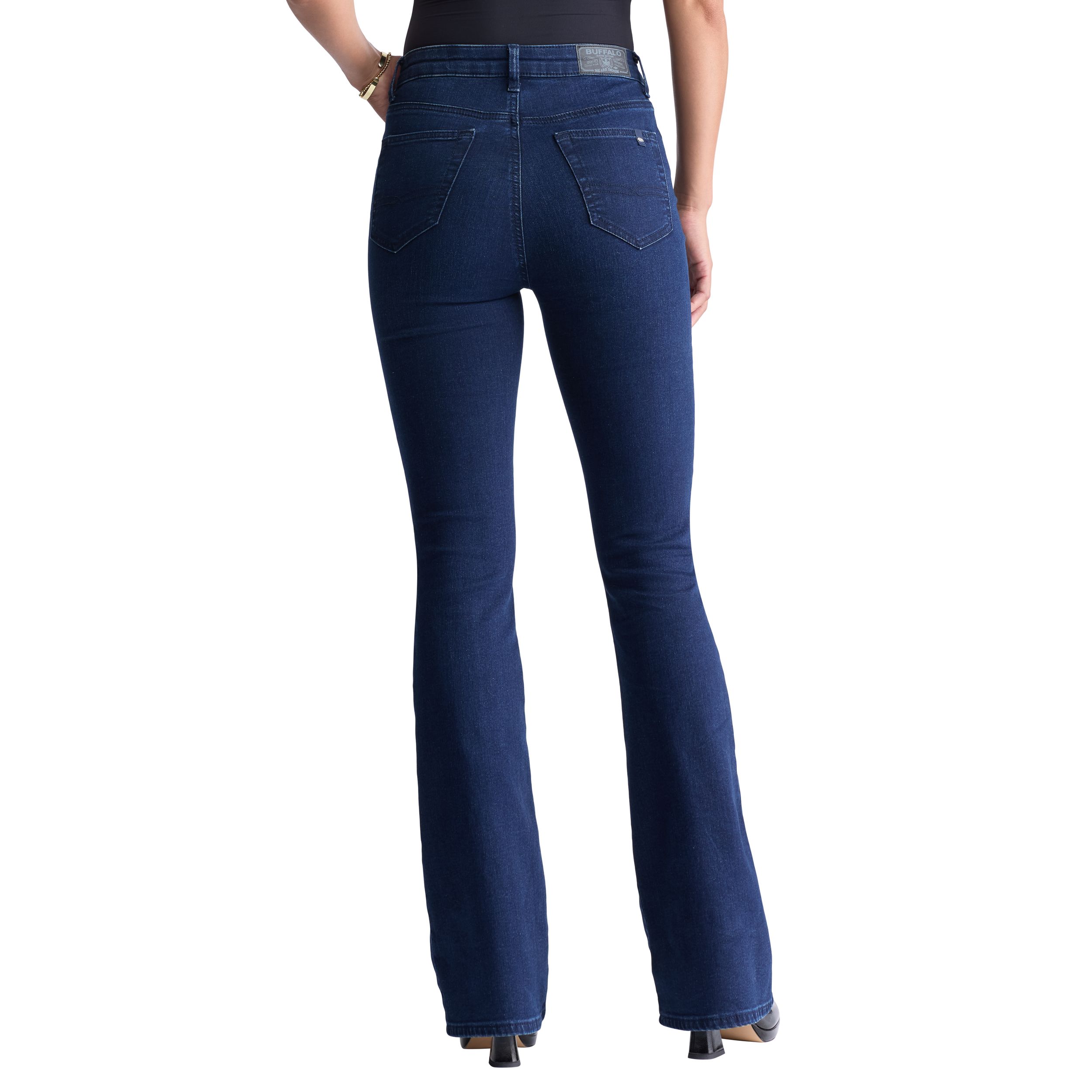 Jean droit à taille mi-basse pour femmes, Mary, Buffalo