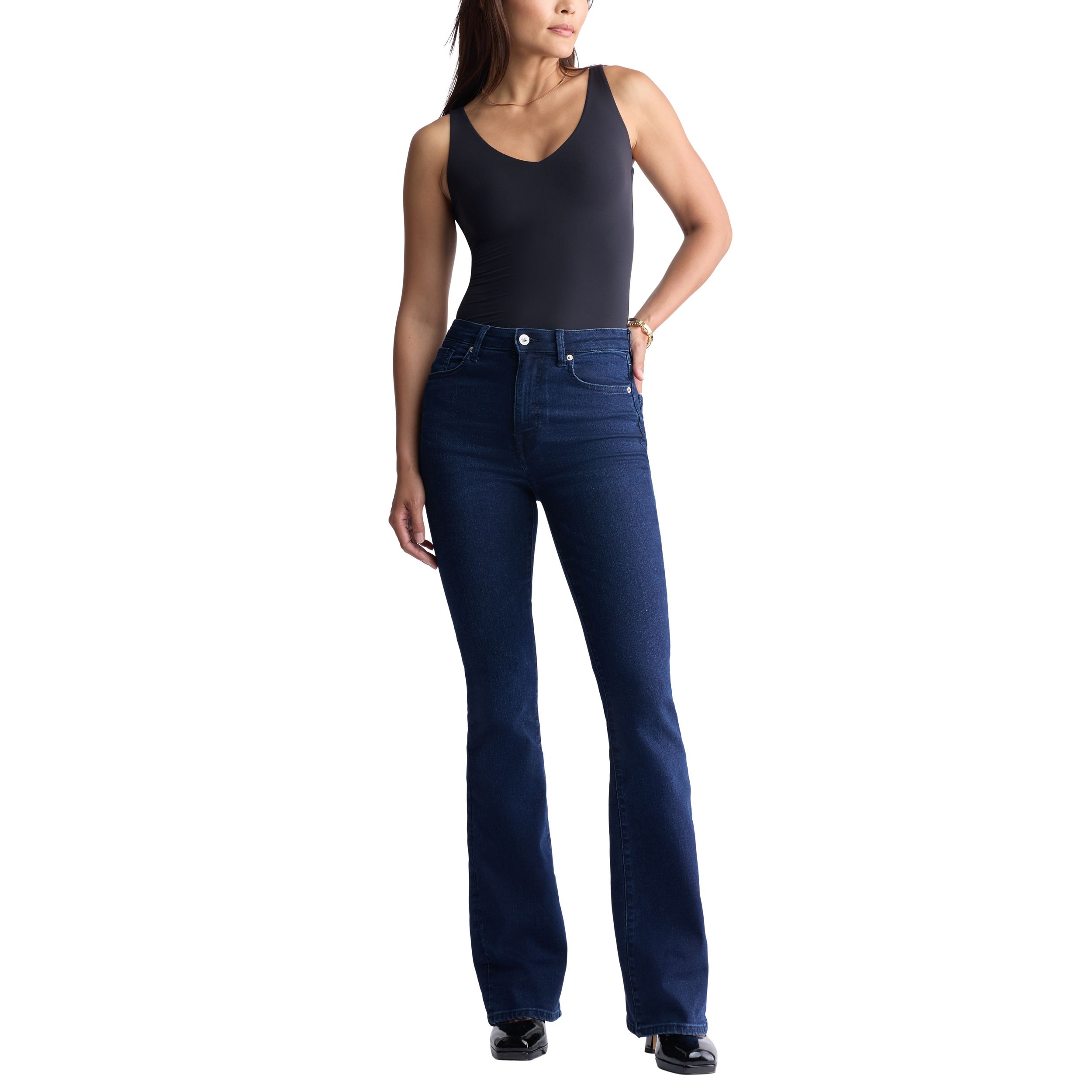 Jean droit à taille mi-basse pour femmes, Mary, Buffalo