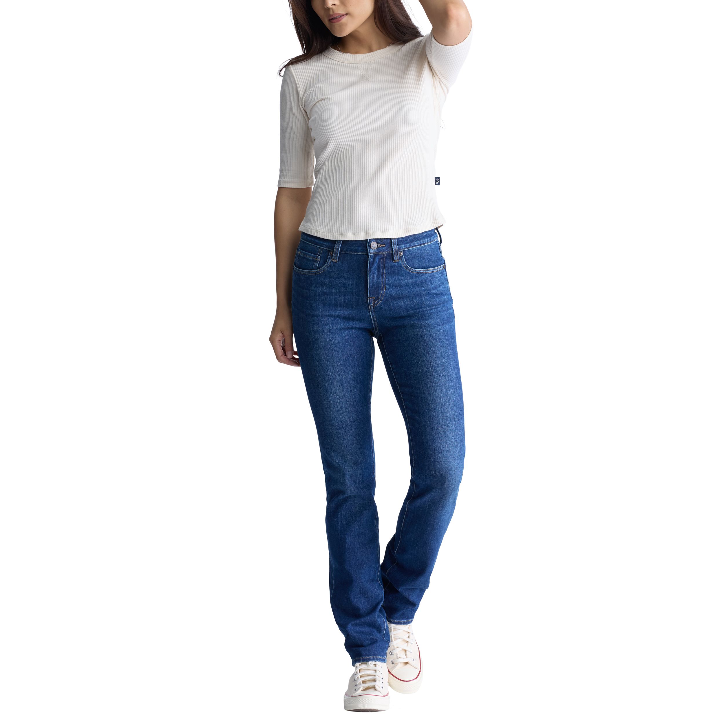 Buffalo Women's Carrie Mid Rise Slim Fit Jean - Dark Indigo Wash