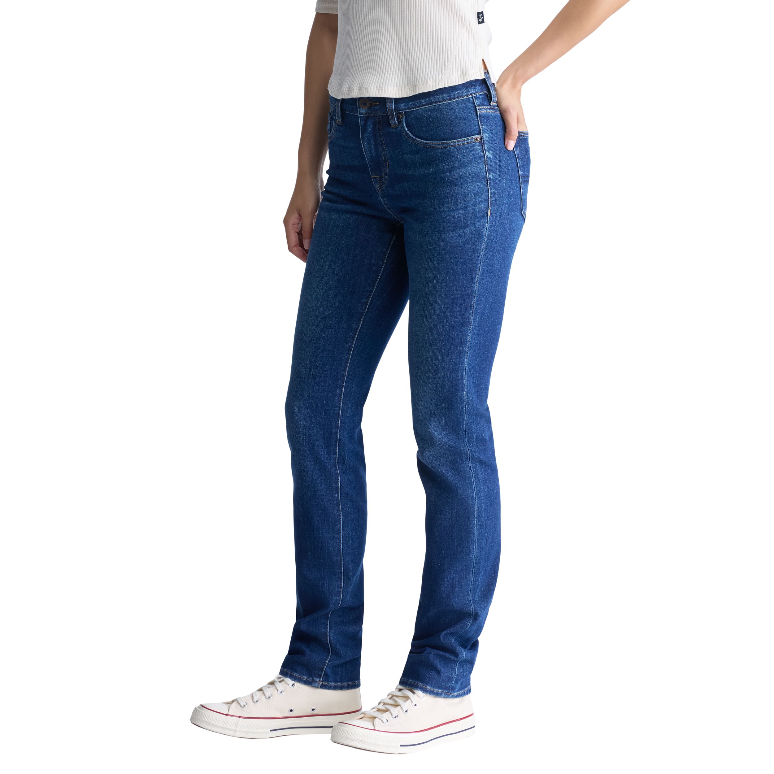 Buffalo Women's Carrie Mid Rise Slim Fit Jean - Dark Indigo Wash