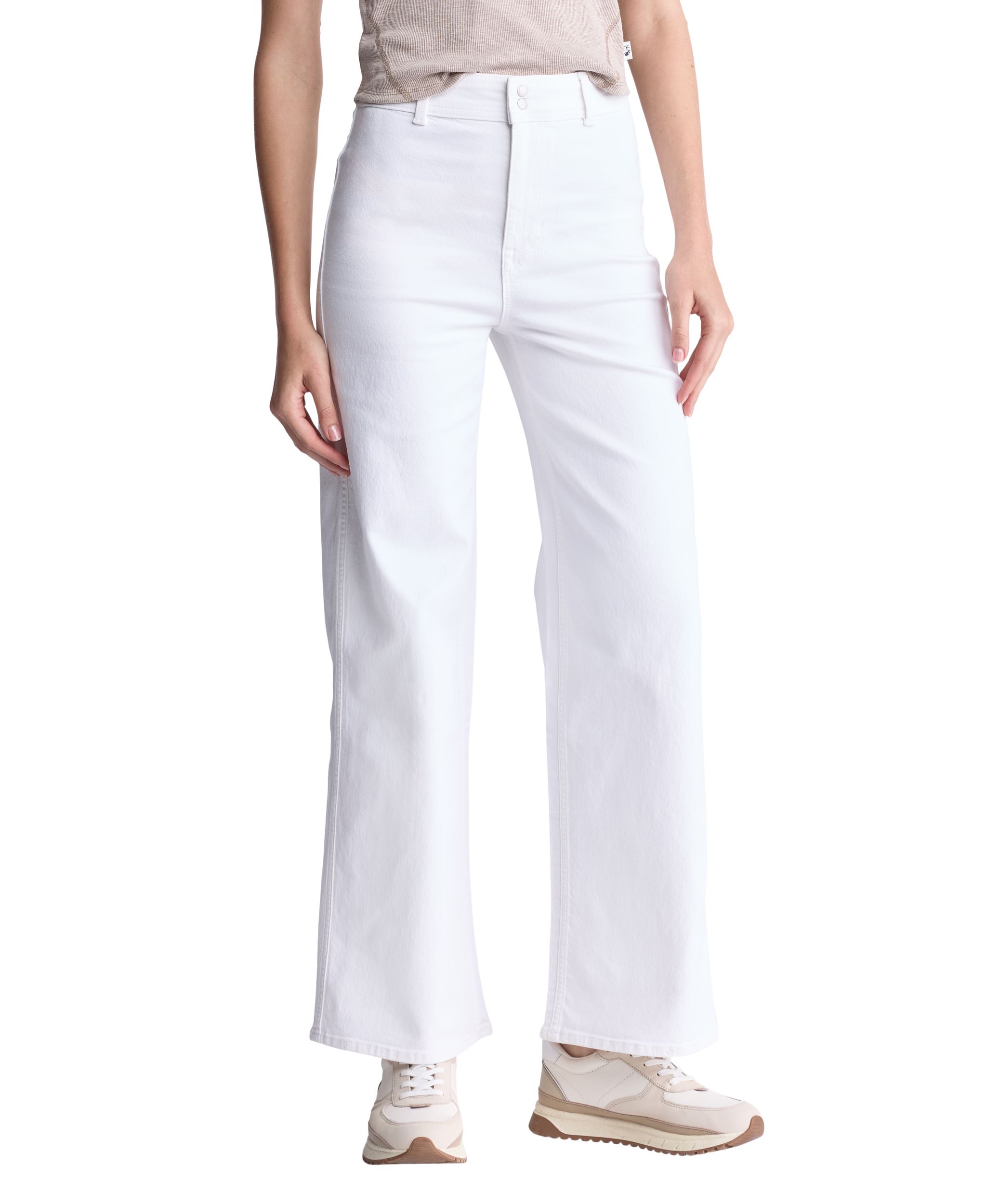 Buffalo Women's Adele High Rise Wide Leg Jean - White