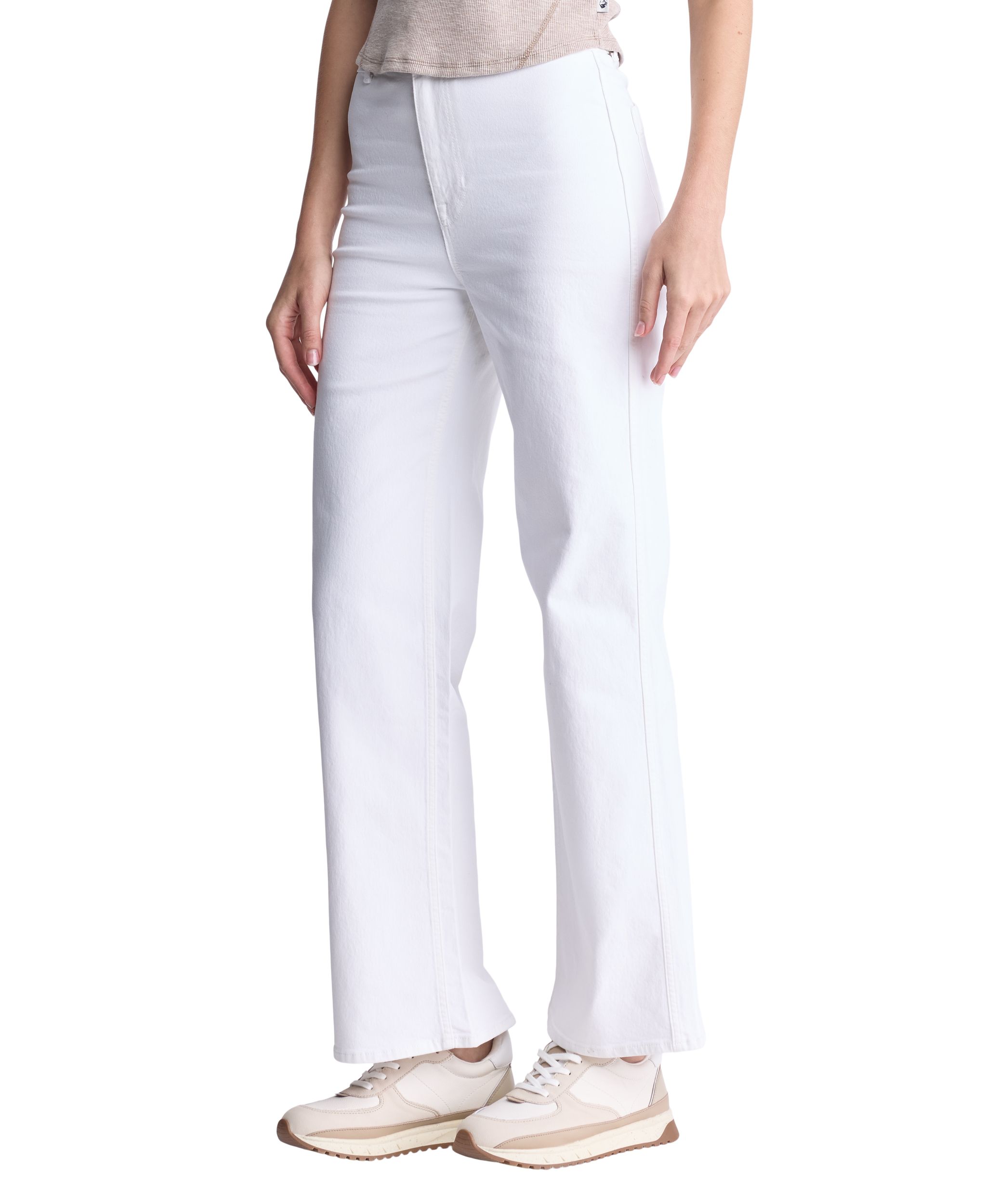 Buffalo Women's Adele High Rise Wide Leg Jean - White