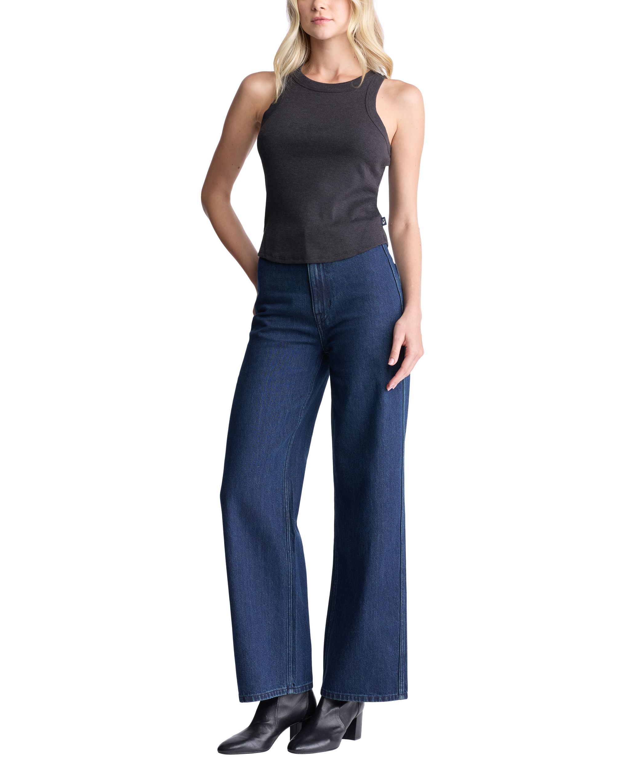 Jean à jambe large et taille haute pour femmes,  Adele, Buffalo