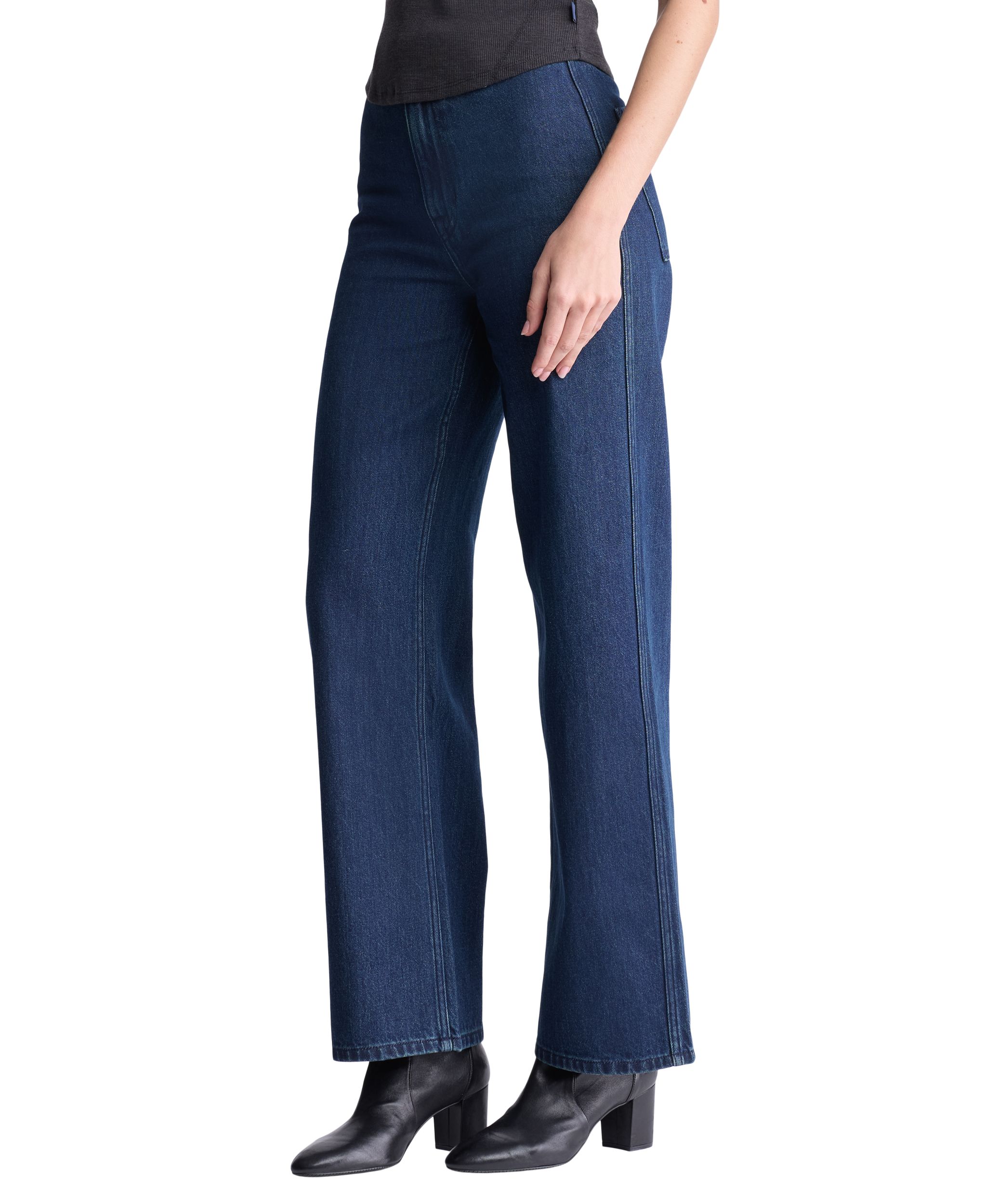 Jean à jambe large et taille haute pour femmes,  Adele, Buffalo