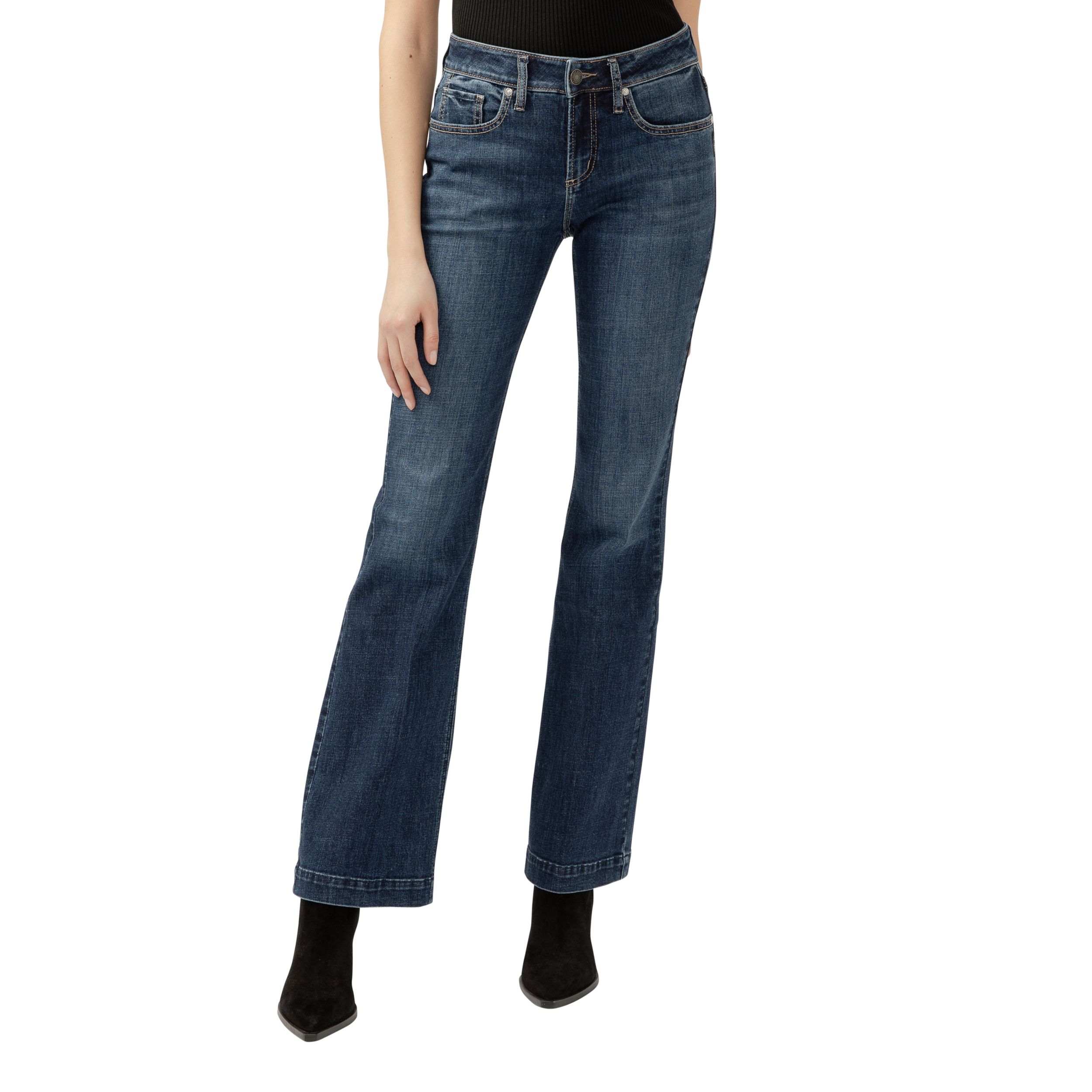 Jean semi-évasé pour femmes, Suki, Silver