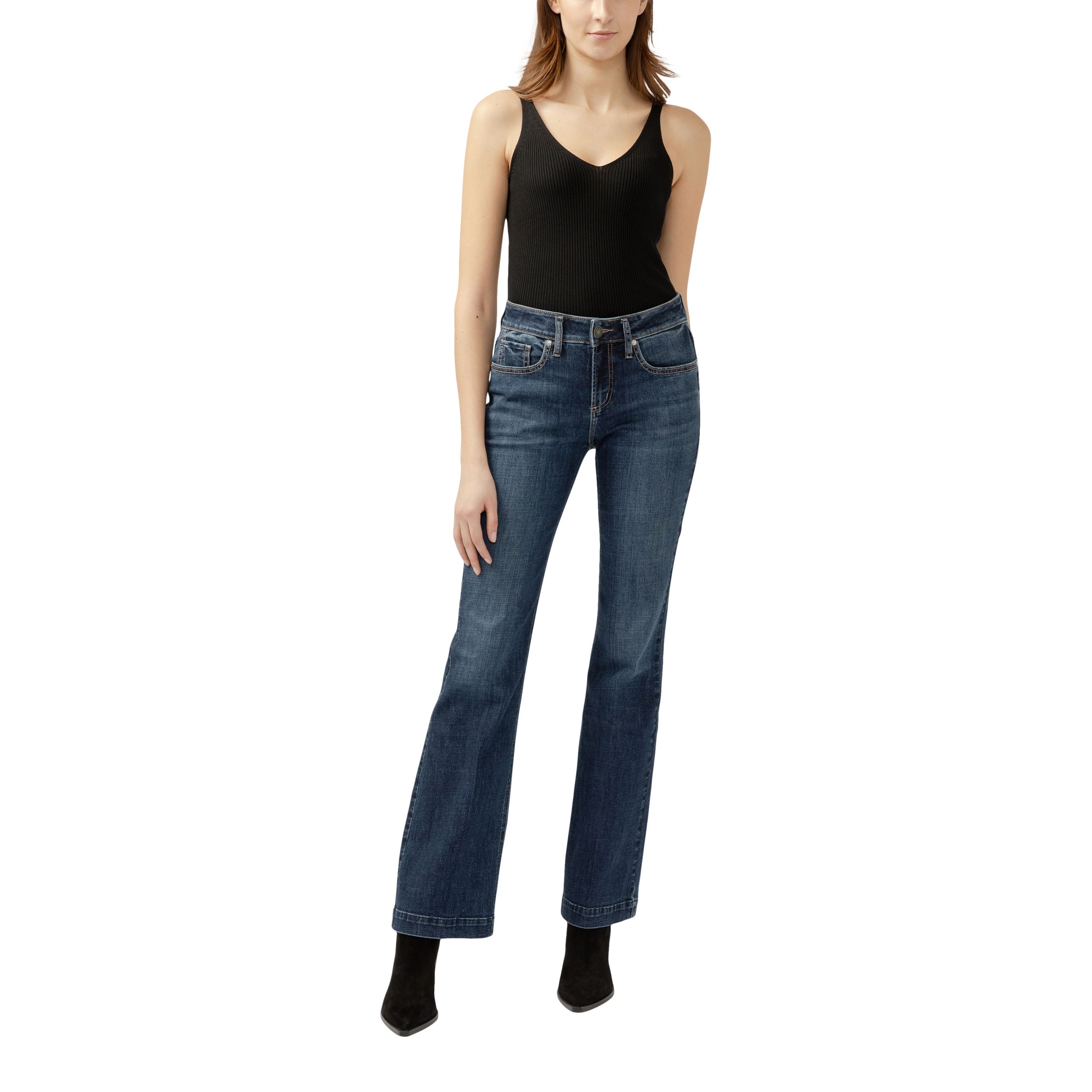 Jean semi-évasé pour femmes, Suki, Silver