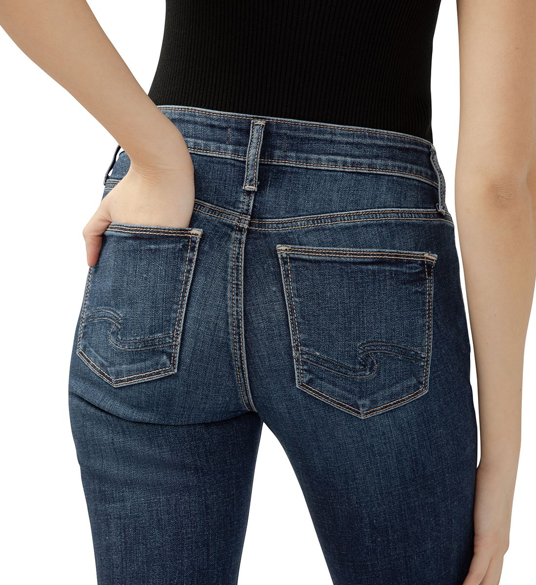 Jean semi-évasé pour femmes, Suki, Silver