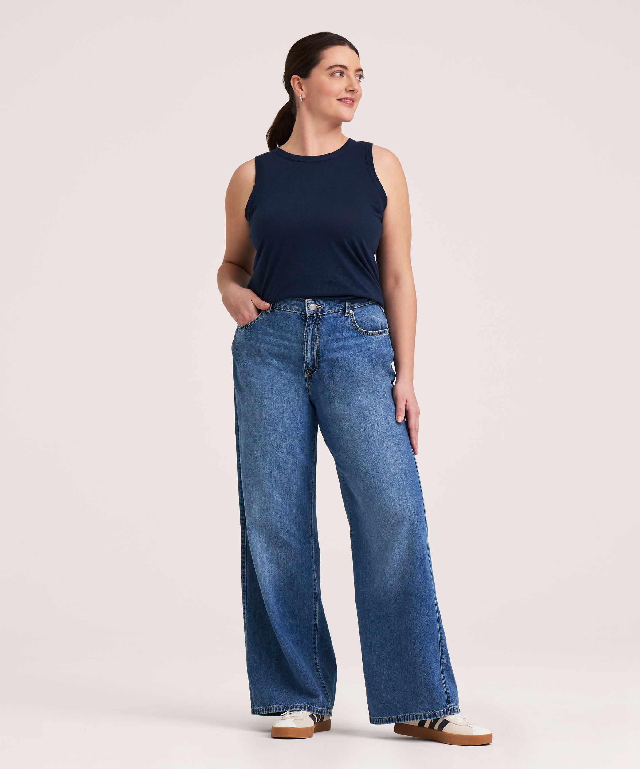 Pantalon à jambe large pour femmes, Denver Hayes