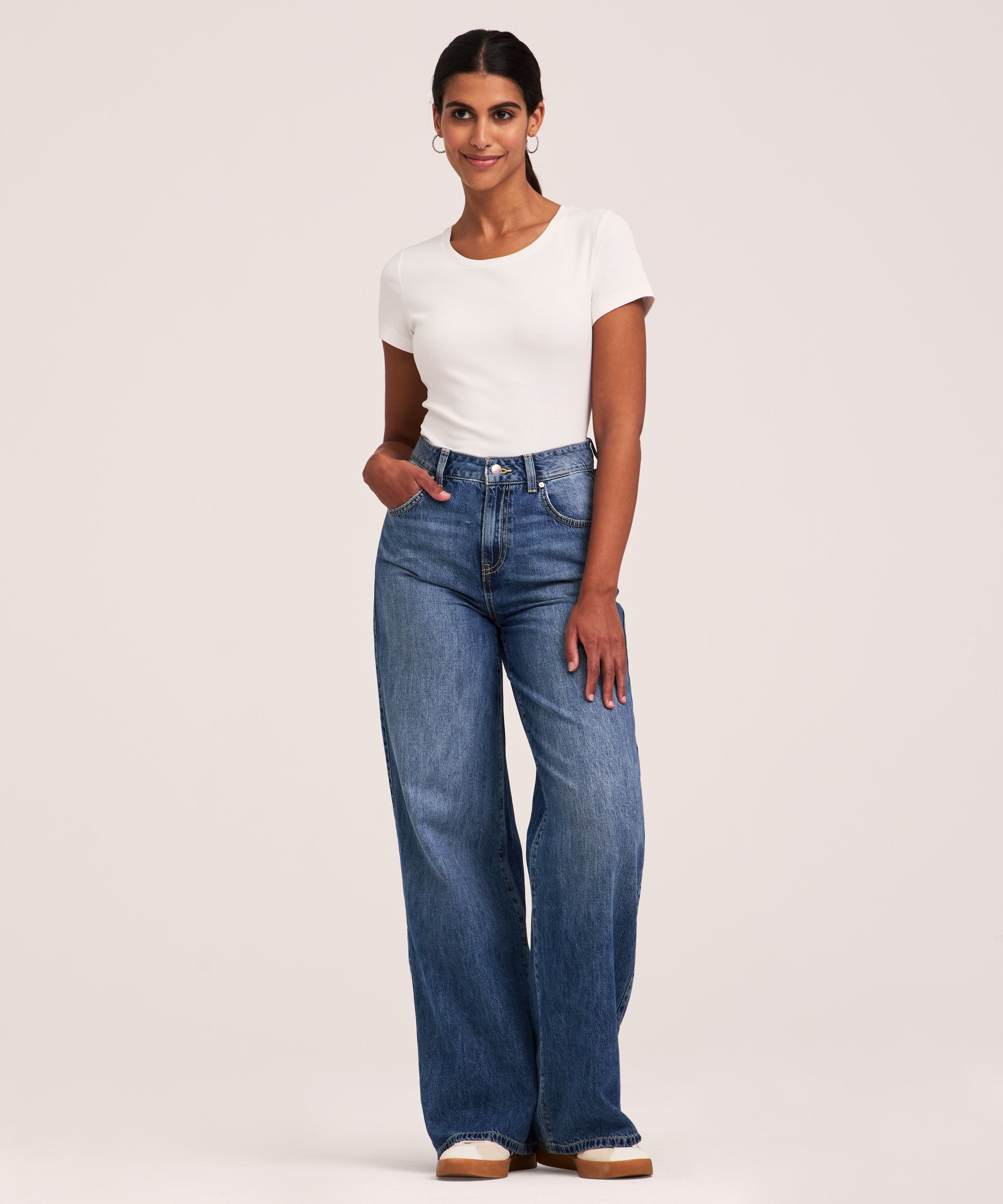 Pantalon à jambe large pour femmes, Denver Hayes