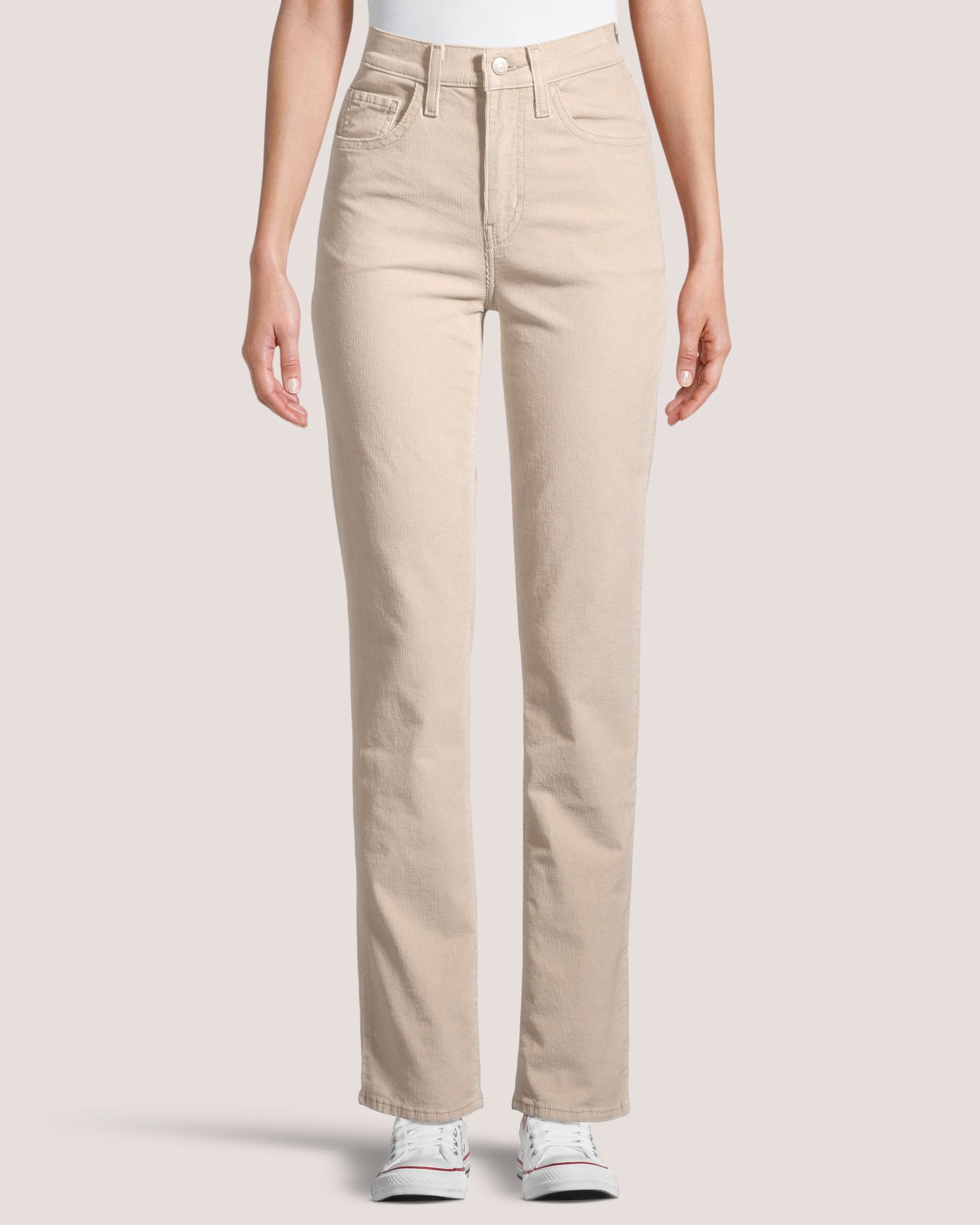 Jean à taille haute et à jambe droite en velours côtelé pour femmes, 724, Levi's