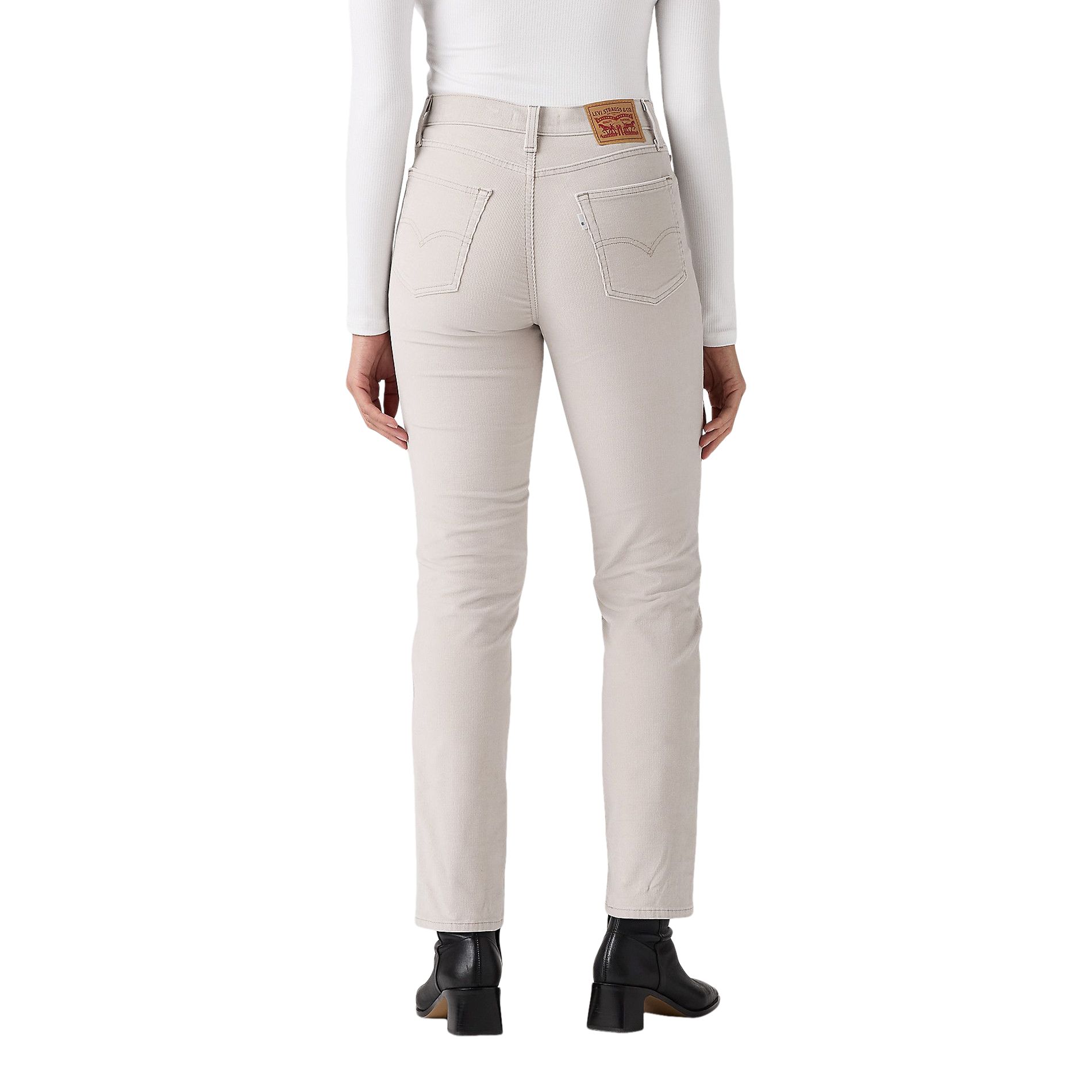 Jean à taille haute et à jambe droite en velours côtelé pour femmes, 724, Levi's