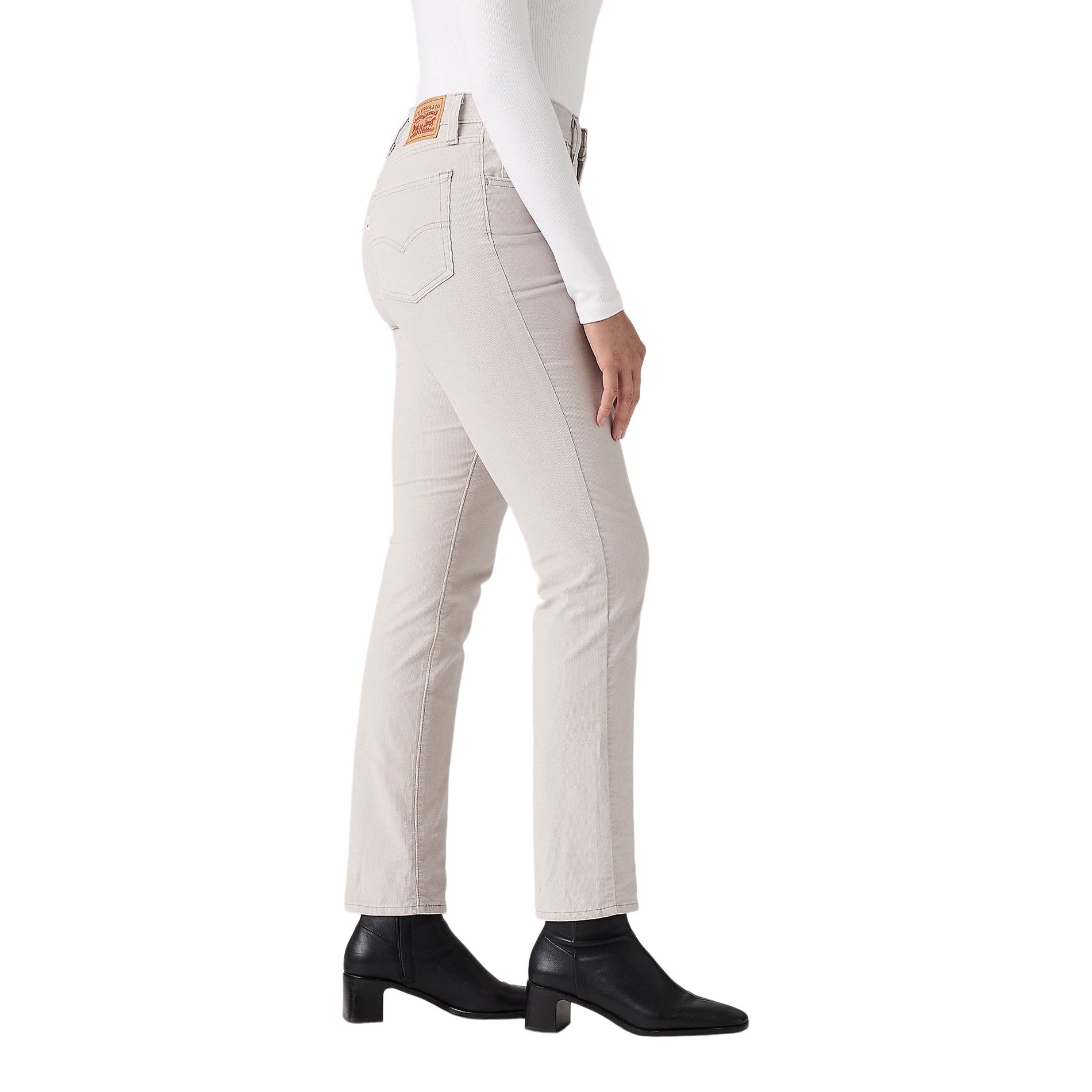 Jean à taille haute et à jambe droite en velours côtelé pour femmes, 724, Levi's