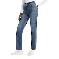 Levi's Women's Ribcage Ankle Jeans Front_Angled_Left