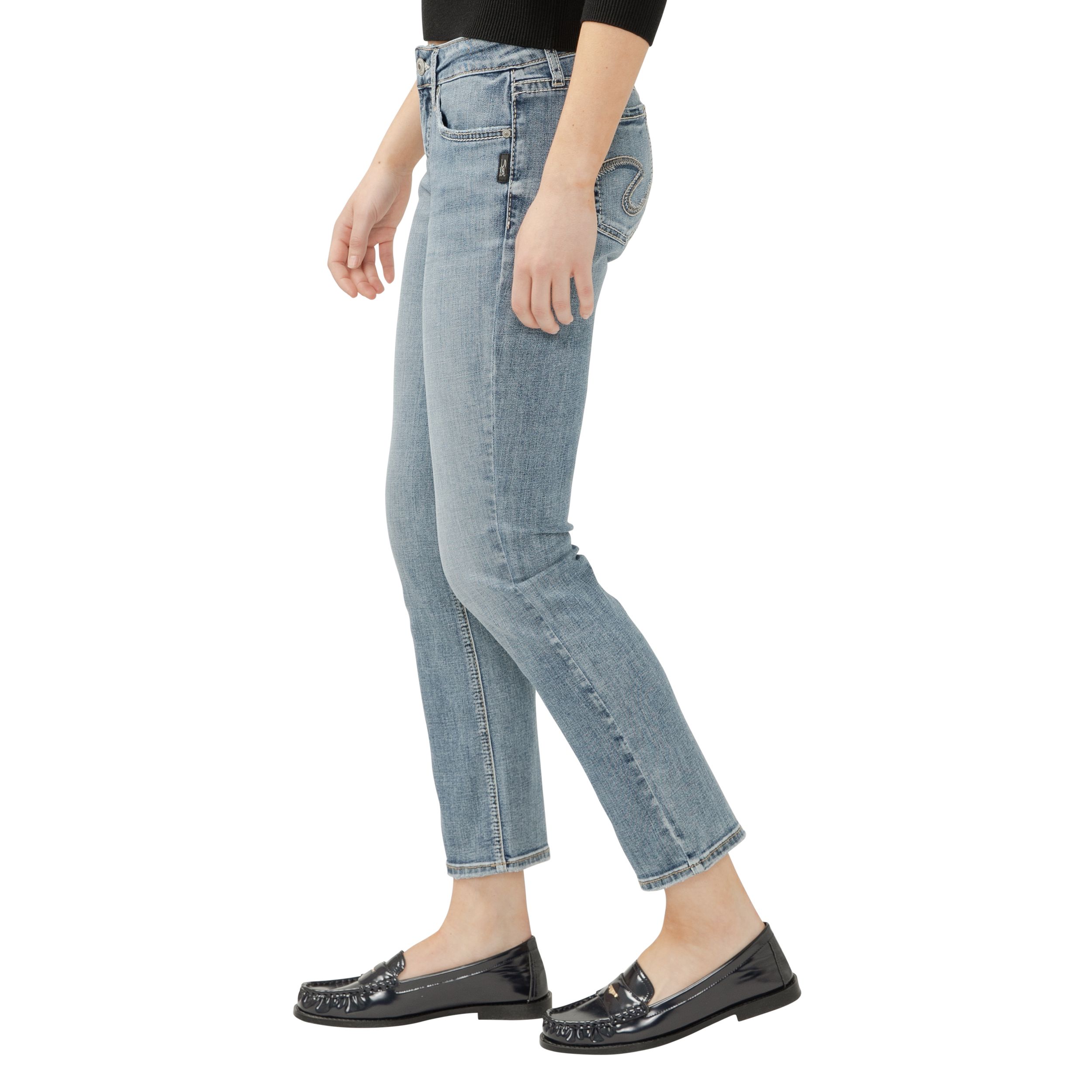 Jean à jambe droite pour femmes, Elyse, Silver