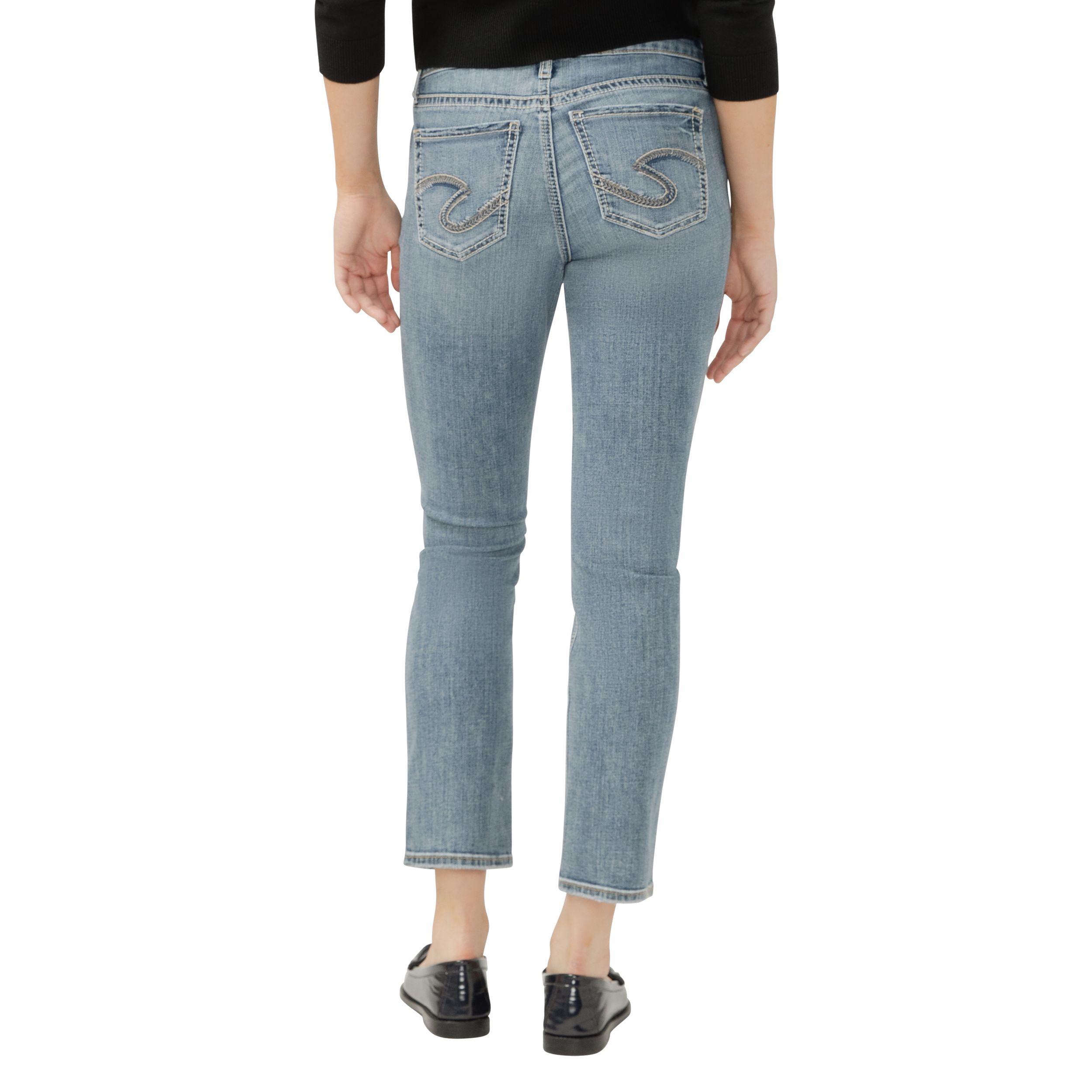 Jean à jambe droite pour femmes, Elyse, Silver