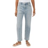 Jean lâche à jambe droite à la cheville pour femmes, Silver Front_Flat