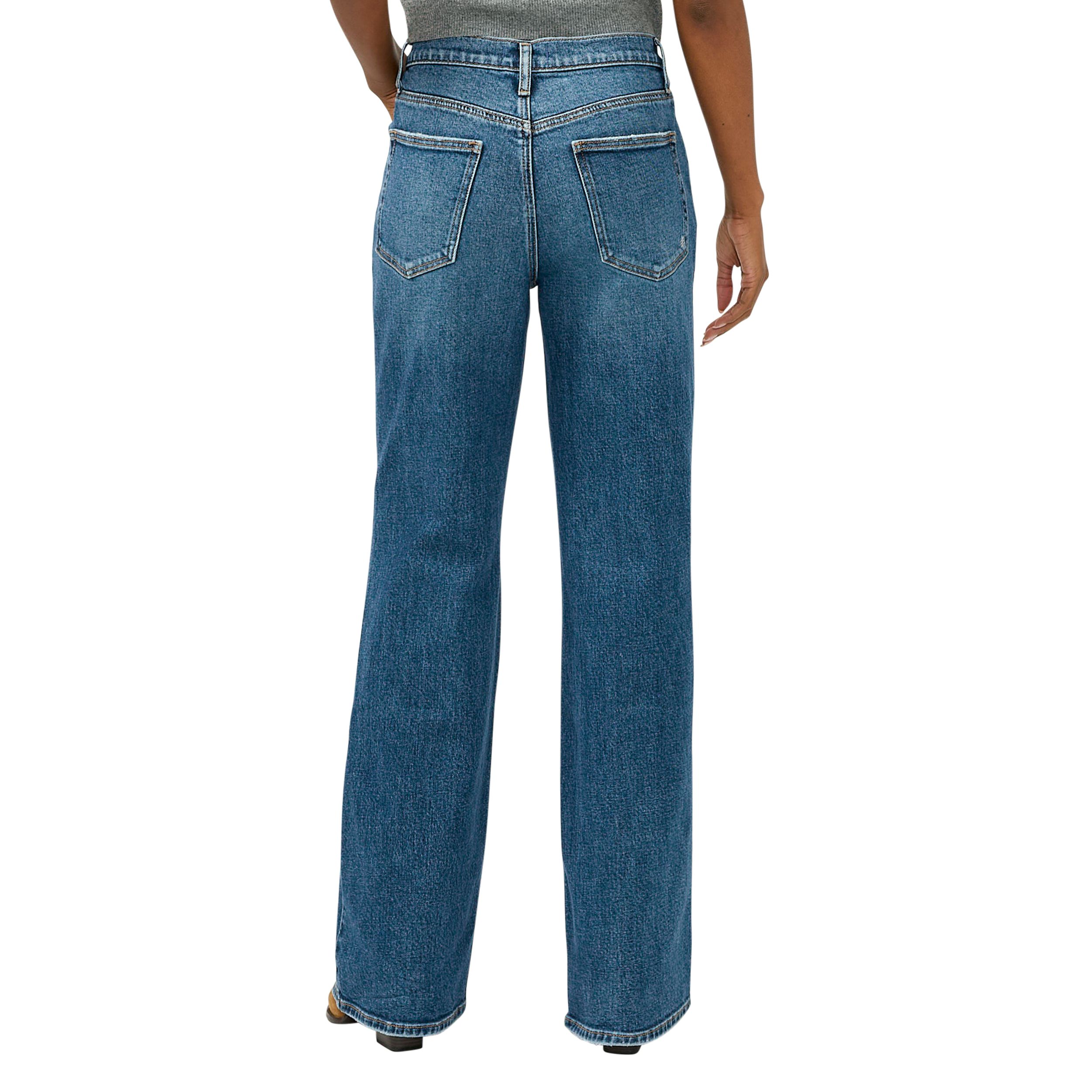 Jean semi-évasé à coupe ample pour femmes, Silver