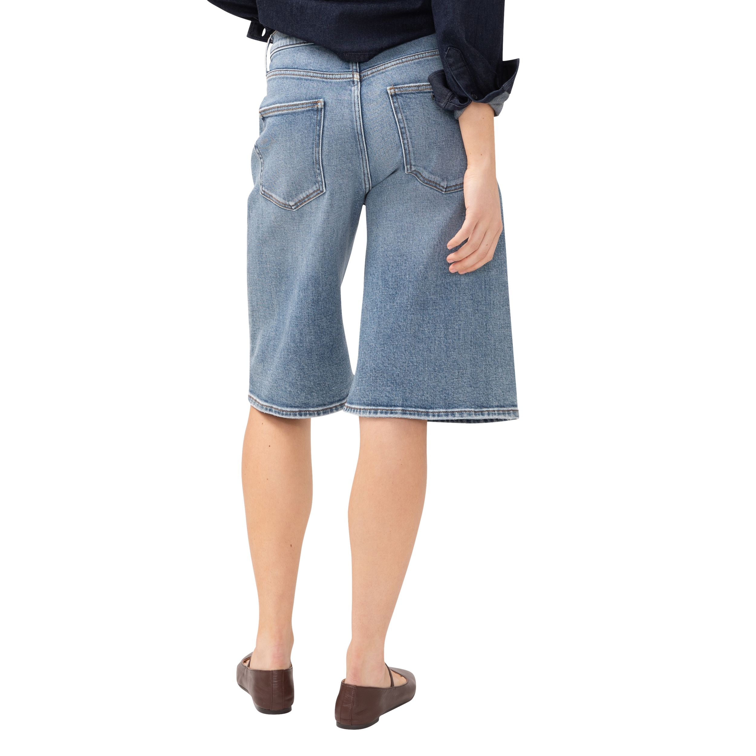 Jean-short style planchiste pour femmes, Be Easy, Silver