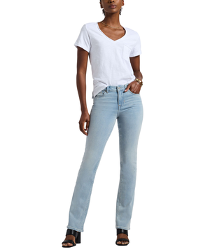 Jean semi-évasé à taille mi-basse pour femmes, Queen, Buffalo - Délavé indigo clair