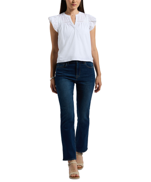 Buffalo Women's High Rise Straight Jayden Jean  - Dark Indigo Wash