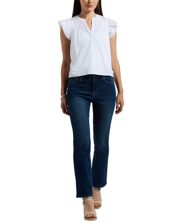 Buffalo Women's High Rise Straight Jayden Jean  - Dark Indigo Wash