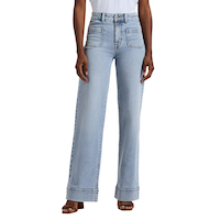 Jean à jambe large et taille haute pour femmes, Addie, Buffalo - Délavé indigo clair Front_Flat