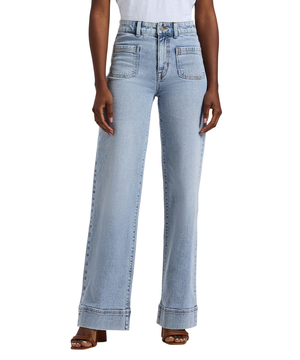 Buffalo Women's High Rise Wide Leg Addie Jean - Light Indigo Wash