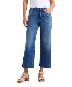 Jean court à jambe large et à taille haute pour femmes, Adisson, Buffalo