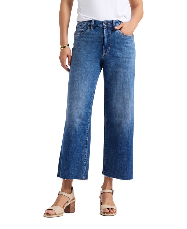 Jean court à jambe large et à taille haute pour femmes, Adisson, Buffalo