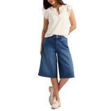 Short en jean pour femmes, Jackie, Buffalo - Délavé indigo moyen Front_Flat