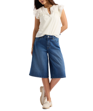 Short en jean pour femmes, Jackie, Buffalo - Délavé indigo moyen