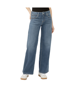 Jean à jambe large pour femmes, Suki, Silver