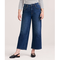 Denver Hayes Women's Medium Rise Loose Straight Crop Jean Front_Flat