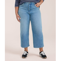 Denver Hayes Women's Medium Rise Loose Straight Crop Jeans Front_Flat