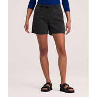 Denver Hayes Women's Medium Rise Front Tie Drawstring Shorts Front_Flat