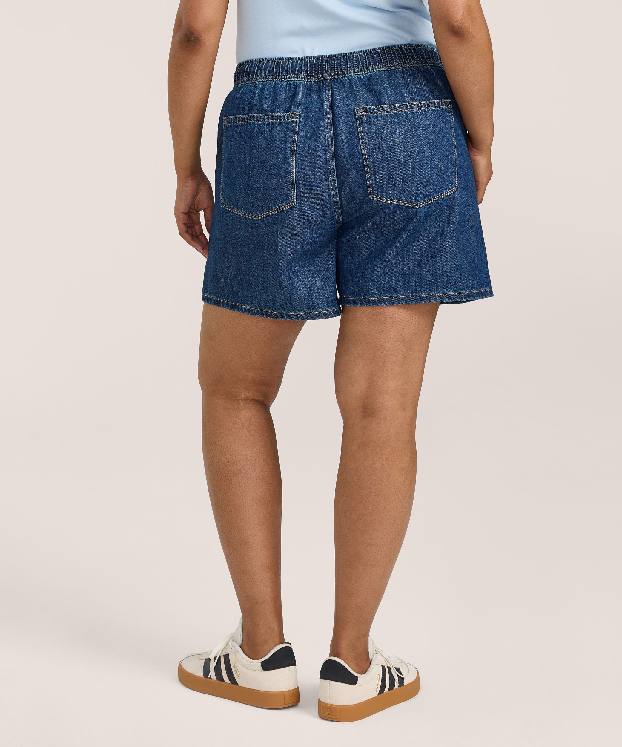 Short à taille mi-basse et à devant noué avec cordon de serrage pour femmes, Denver Hayes