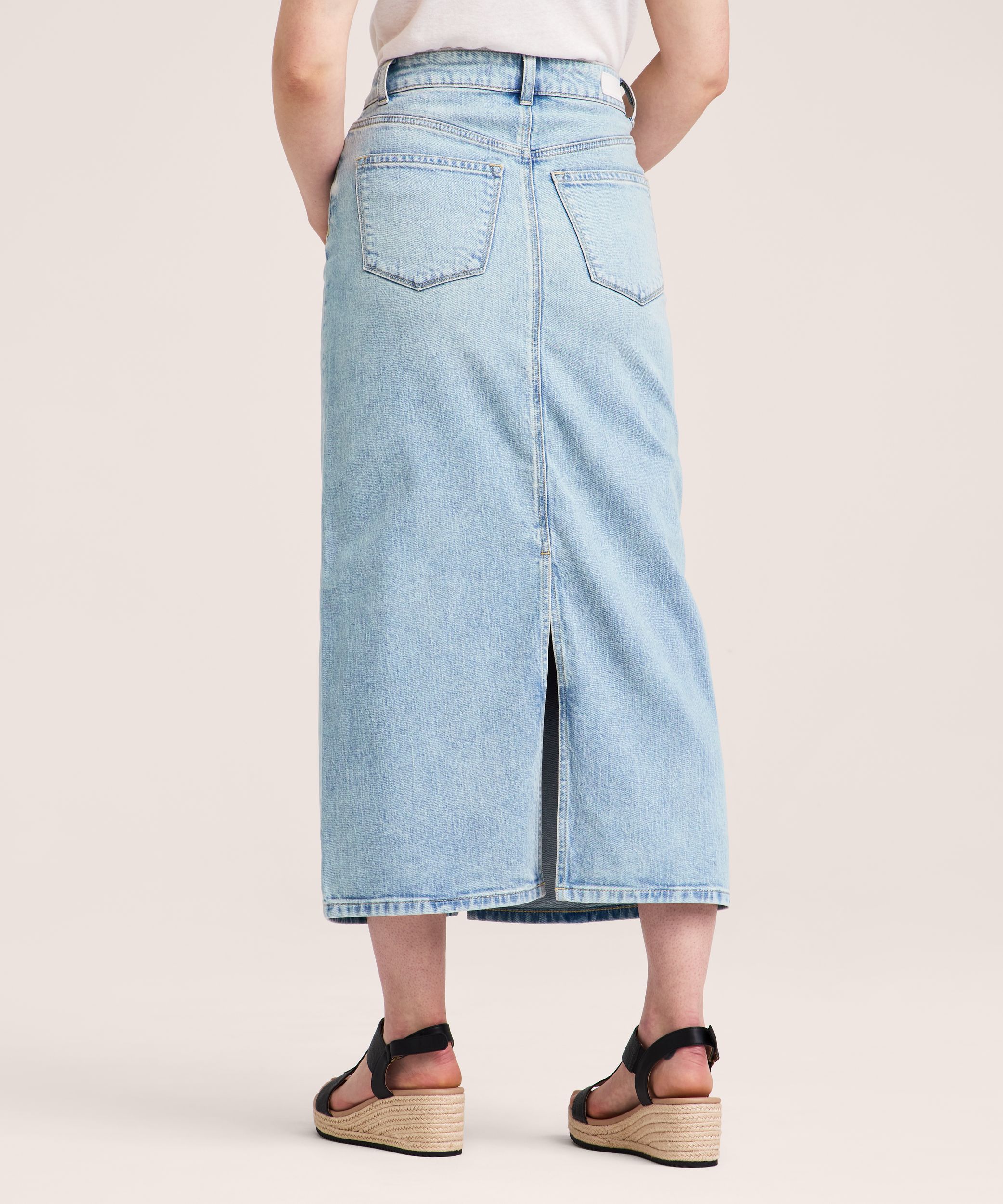 Jupe maxi en denim pour femmes, Denver Hayes
