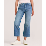 Denver Hayes Women's High Rise Straight Crop Jeans Front_Flat