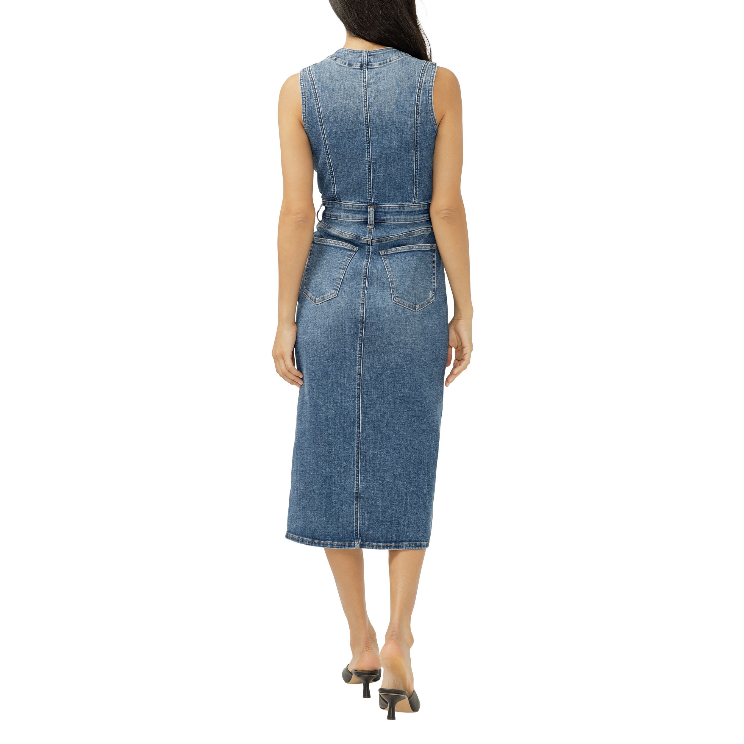 Silver Women's Midi Vest Dress