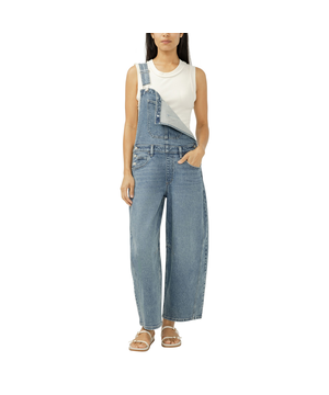 Salopette à coupe tonneau pour femmes, Silver