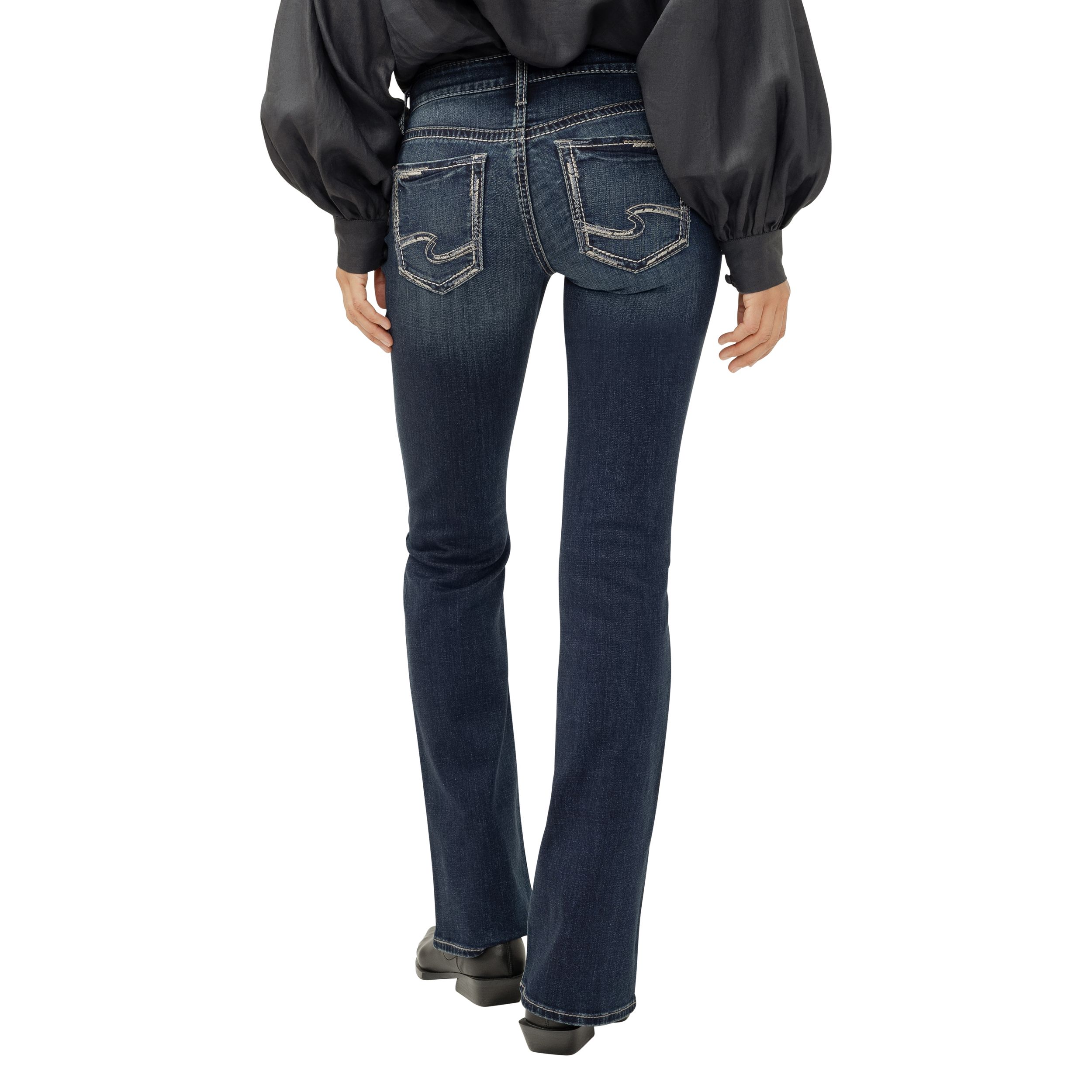 Jean semi-évasé pour femmes, Britt, Silver