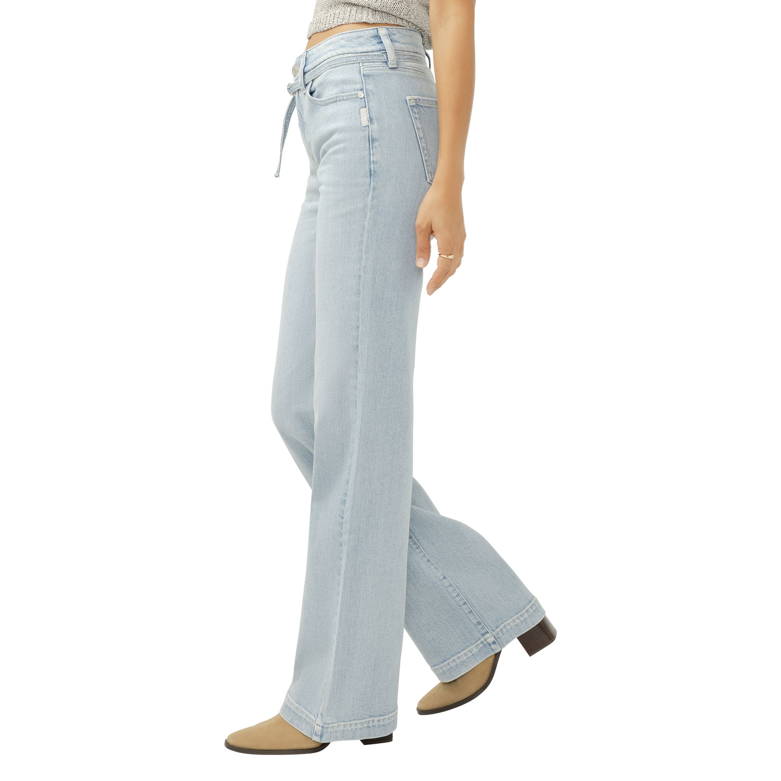 Silver Women's Avery Trouser Jeans with Belt