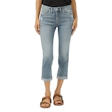 Silver Women's Suki Capri Jeans Front_Flat