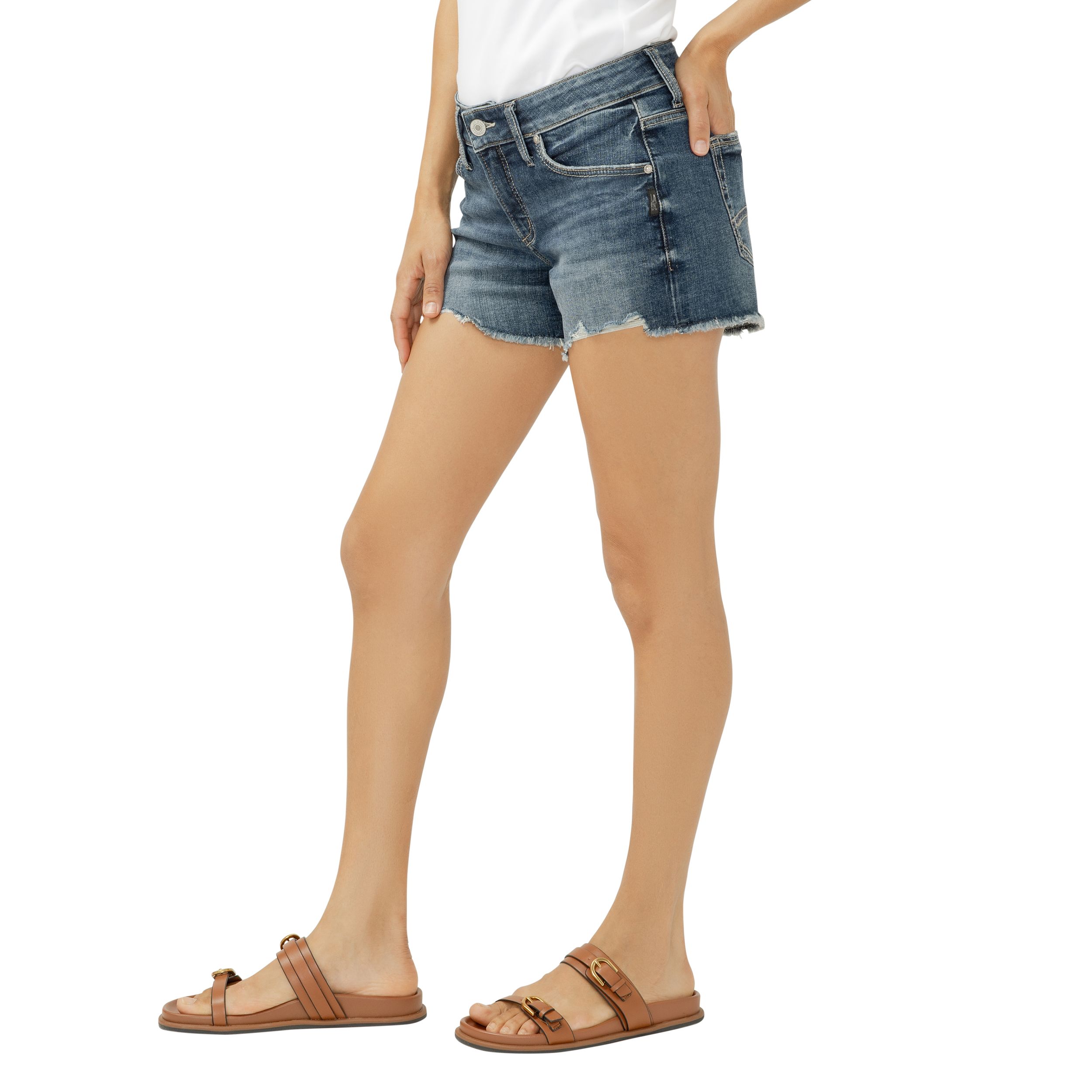 Silver Women's Boyfriend Shorts