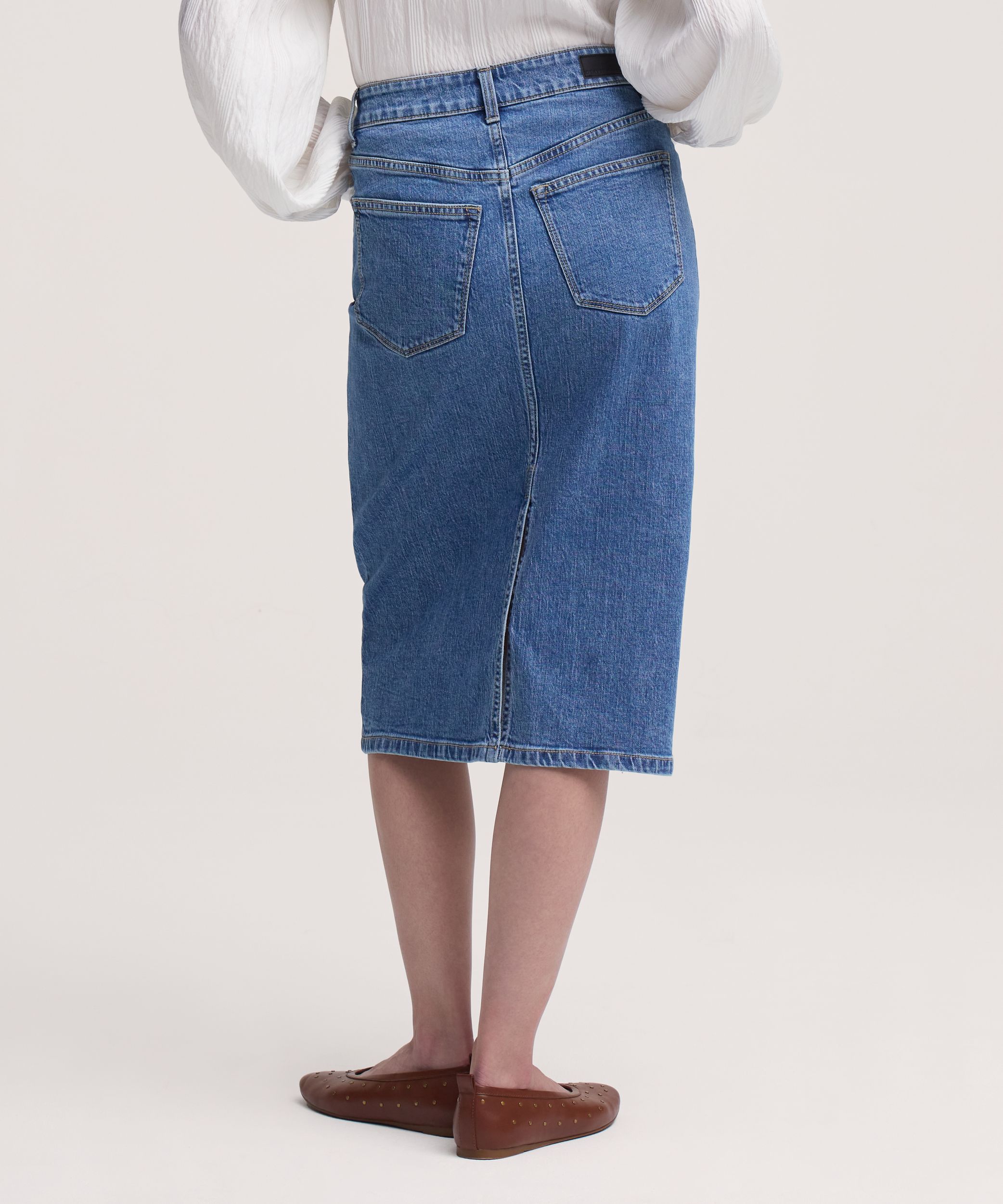 Denver Hayes Women's Denim Midi Skirt