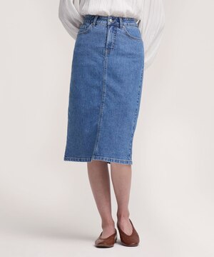 Denver Hayes Women's Denim Midi Skirt