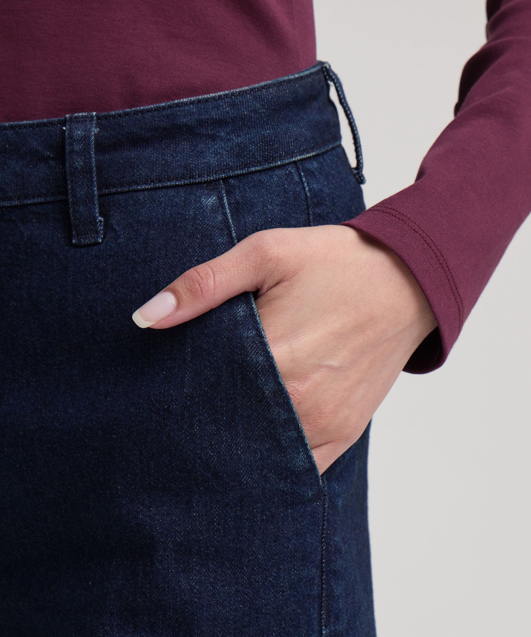 Jean style pantalon à taille haute pour femmes, Denver Hayes