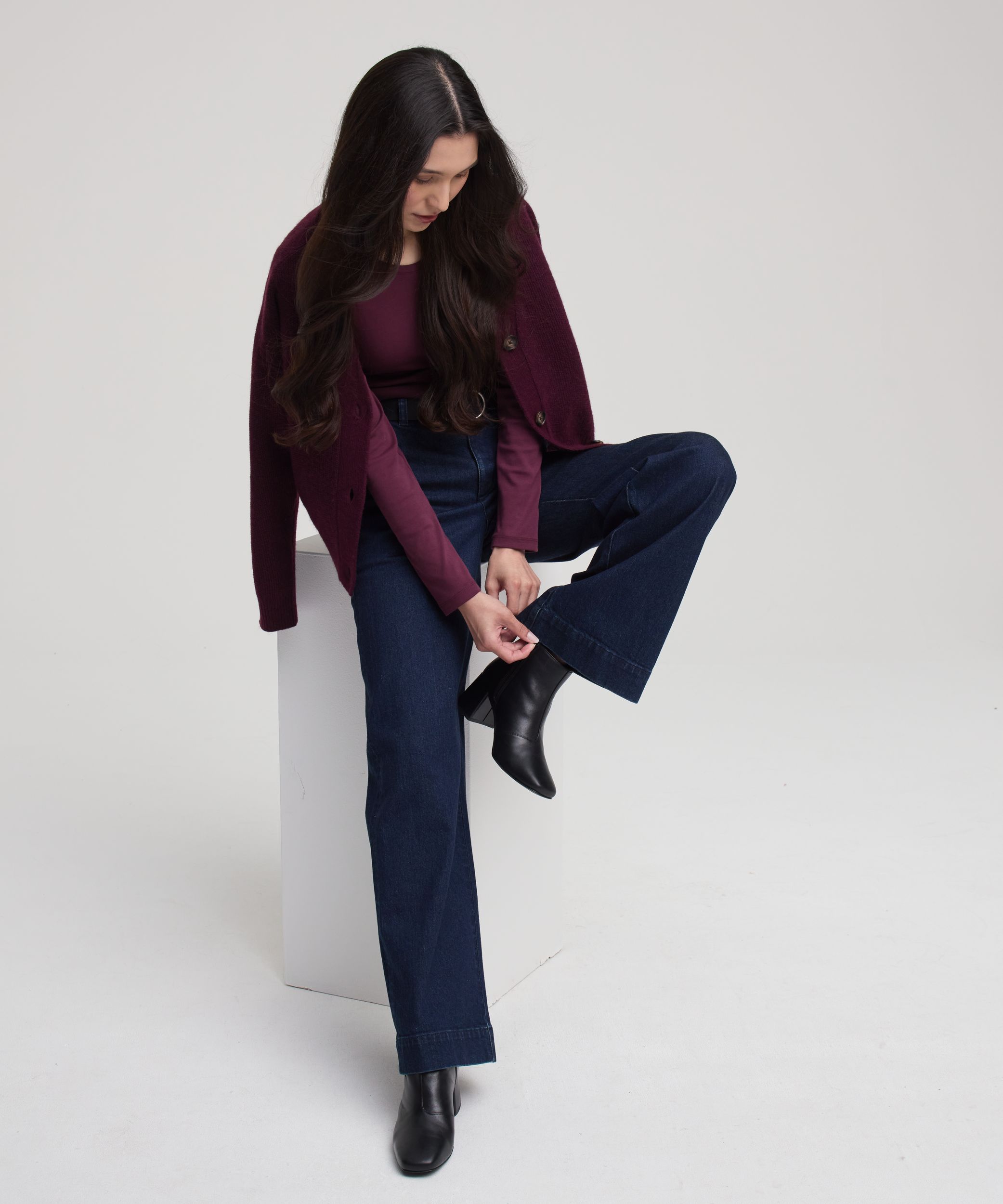 Jean style pantalon à taille haute pour femmes, Denver Hayes