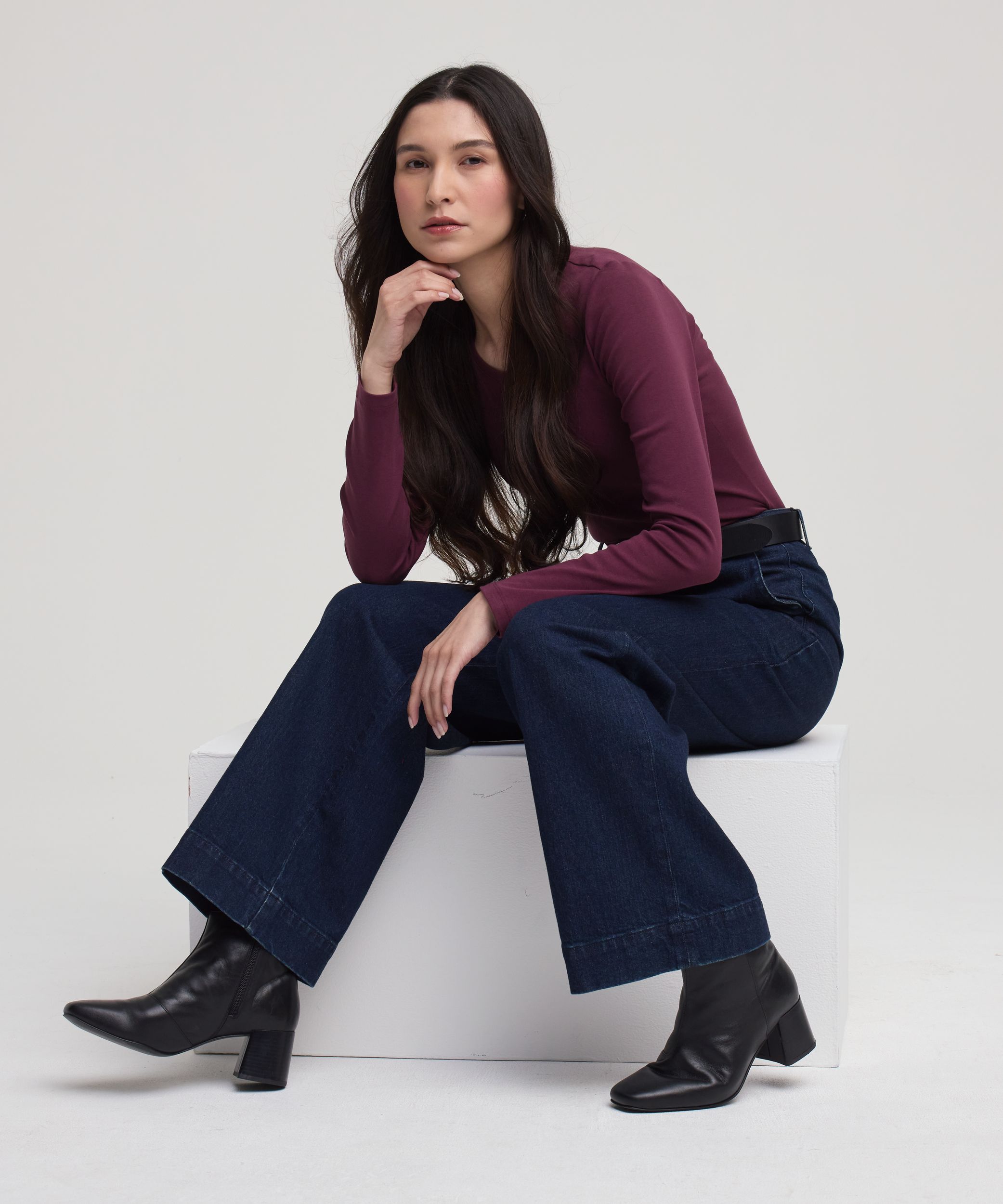 Jean style pantalon à taille haute pour femmes, Denver Hayes