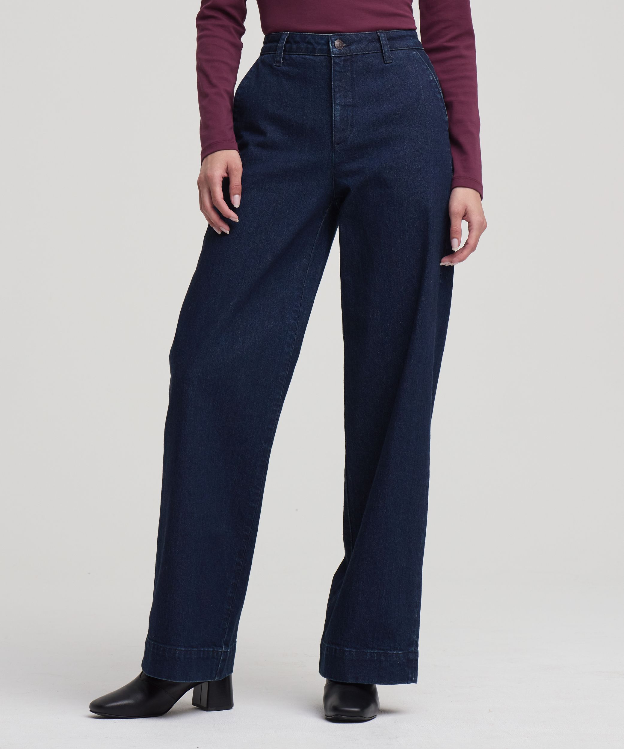 Jean style pantalon à taille haute pour femmes, Denver Hayes